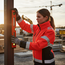 Premium Women's Hi-Vis Shell Jacket with Waterproof Fabric, Ventilation, and Two-Way Zip Closure for Enhanced Comfort and Protection