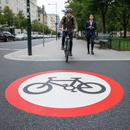 Premium Preformed Thermoplastic Road Marking 'No Cycling' for Safety on Roads and Industrial Estates