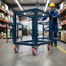 100mm Heavy Duty Swivel Bolt Hole Castor Red Polyurethane