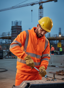 Professional Hi-Visibility Quarter Zip Sweatshirt with Anti-Pill Fleece, Retro-Reflective Tape, and EN ISO Certifications