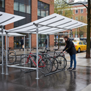 Professional Economy Bike Shelter Extension with Anodised Aluminium Frame and Polycarbonate Roof for Increased Cycle Storage