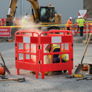 Premium Folding Manhole Barrier - Heavy Duty UV Stabilised HDPE for Utility Works