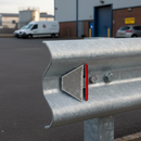 Premium High-Visibility Barrier Reflectors - Red & White Safety Enhancements for Traffic Management