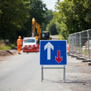 Premium Quick Fit Traffic Sign - Priority Over Oncoming Traffic, 750mm Square Reflective Design for Road Work Safety