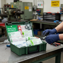Premium Small Economy First Aid Kit for 1-24 People - British Standard Compliant with Hinged Hard Case