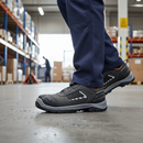 Premium Heavy Duty Safety Shoe with Mesh Panels for Comfort and Breathability - Composite Toe Cap and Rubber Outsole