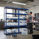 Heavy Duty Shelving Units with 12x 33.5L Storage Boxes - 1800mm High