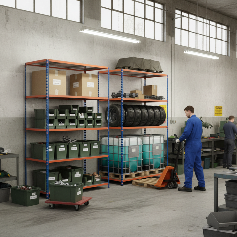 Heavy Duty Industrial Shelving - 3050mm High - 340kg Capacity - Steel