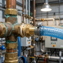 1/2in BSP x 12mm Brass Hosetail Kit with Clip & PTFE Tape