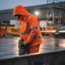 Premium Hi-Vis Waterproof Bomber Jacket with Reflective Tape and Breathable Mesh Lining for Enhanced Comfort and Visibility