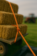 10mm Orange Polypropylene Rope 200m - Heavy Duty Draw Cord for Cable Pulling, Telecoms, Industrial, Transport & Agriculture - 1,425kg Break Strength