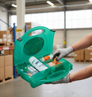 Premium 10 Person First Aid Kit with Eyewash, CPR Protection, and Comprehensive Medical Supplies