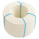14mm White Polypropylene Rope 3 Strand - 50m Weatherproof Coil