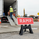Premium Heavy Duty Ramp Sign 1050x450mm with RA1 Reflective Face for Road Safety