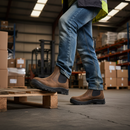 Premium Lightweight Safety Boot with Waterproof Nubuk Leather, Ceramic Toe Cap, and Slip-Resistant Sole for Construction Work