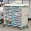Steel Double Column Tray Trolley – 5 Small & 4 Deep Drawers