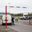 Heavy Duty Pivoting Height Restriction Barrier for Temporary Access Control with Locking Mechanism