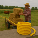 12mm Yellow Polypropylene 3-Strand Rope 15m Coil – Strong 3-Strand