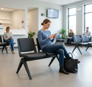 Premium 2 Seater Waiting Room Bench with Durable Steel Frame and Flexible Configuration Options