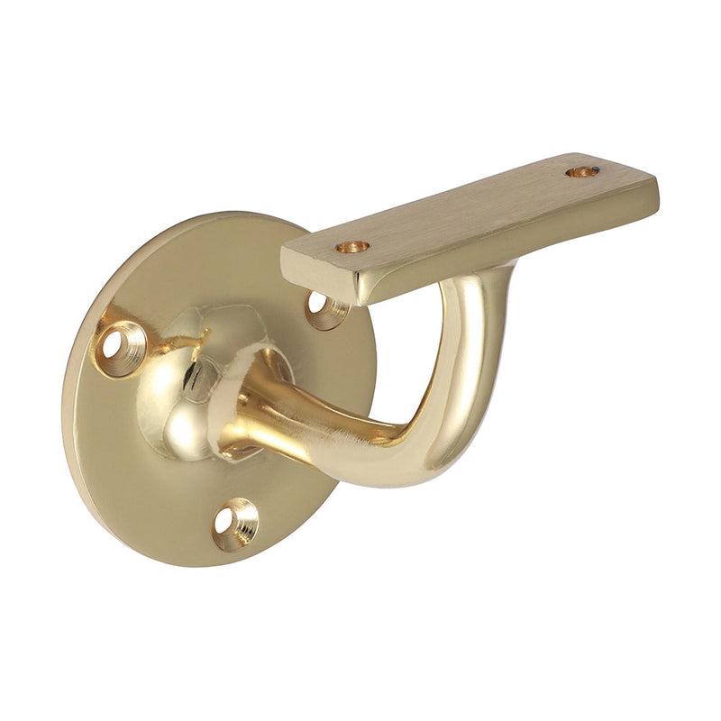 Handrail Bracket - Electro Brass - 64mm