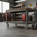 100mm Heavy Duty Swivel Plate Castor with Grey Rubber Tyre