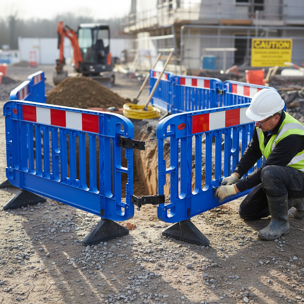 Premium Heavy Duty Injection Moulded Safety Barrier with Couplers for