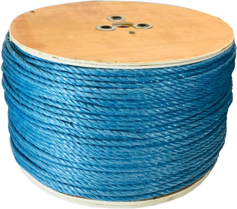 Polypropylene Rope 6mm x 500m Blue – Heavy Duty Draw Cord for Cable Pulling, Industrial, Marine & Agricultural Use – Rot & Chemical Resistant