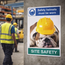 Safety Helmets Must Be Worn Poster – 420mm x 594mm – Synthetic Paper – Site Safety
