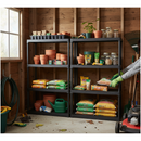 Heavy Duty Plastic Shed Shelving - 1760mm High - 20kg Capacity - Charcoal