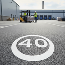 Professional 40mph Speed Limit Roundels - Durable Thermoplastic for Easy Installation and Non-Slip Safety