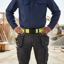 Premium Adjustable Textile Belt with Metal Buckle - Versatile Workwear Accessory Available in Multiple Colors