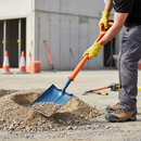 Premium Insulated No.2 Taper Mouth Treaded Shovel for Heavy-Duty Concrete and Soil Work with Live Cable Protection