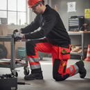 Premium High-Performance Hi-Vis Softshell Craftsman Trousers with Holster Pockets for Outdoor Work