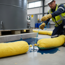 Premium Chemical Spill Absorbent Booms 13cm x 3m Yellow (Pack of 4)