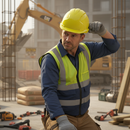 Premium Non-Vented Safety Helmet with Wheel Ratchet - Yellow