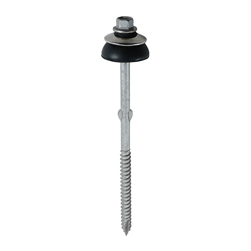 Metal Construction Fibre Cement Board to Light Section Screws - Hex - BAZ Washer - Slash Point - Exterior - Silver Organic - 6.3 x 130