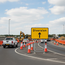 Professional Diversion Ahead Sign 2702 - 1050x750mm Heavy Duty Traffic Control - High-Quality Professional Grade for Industrial and Commercial Appl...