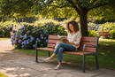 Premium 1.8m Steel and Wood Seat Bench with PEFC Certified Timber and Customizable Frame Colors
