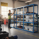 Heavy Duty 3x Shelving Unit - 1600mm High with 8x 60L Plastic Storage Boxes