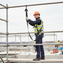Premium 2m Lightweight Retractable Fall Limiter with Shock Absorber and Aluminium Scaffold Hook