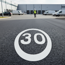 Premium 30mph Thermoplastic Speed Limit Roundels for Road Markings - Easy Application and Non-Slip Design