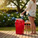 High-Performance 50L Swing-Top Bin in Red - Durable Waste Container for Efficient Waste Management