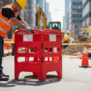 Premium Manhole Pedestrian Safety Barrier with High Density Polyethylene Construction for Enhanced Stability and Reflectivity