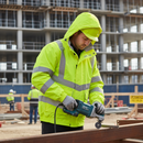 Premium Hi-Vis Yellow Mesh Lined Bomber Jacket with Reflective Tape for Enhanced Visibility and Comfort in All Weather Conditions