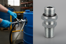 Professional Bulkhead Union Hydraulic Fitting for Loader Cranes - Secure and Sealed Connection, 59mm Length