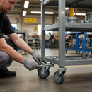 50mm Heavy Duty Swivel Bolt Hole Castor - Anti-Static Grey