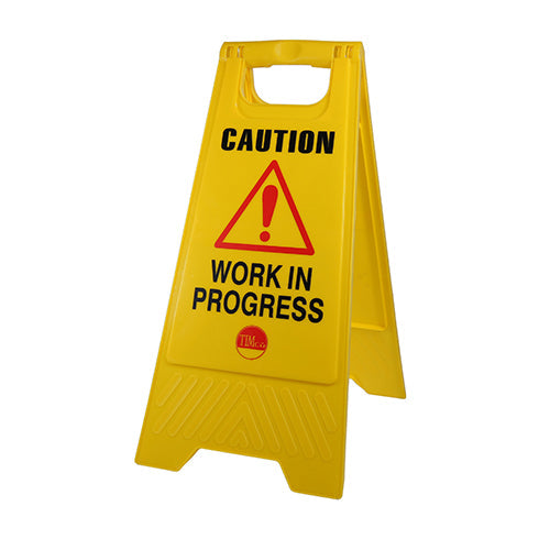 A-Frame Safety Sign - Caution Work in Progress - 610 x 300 x 30