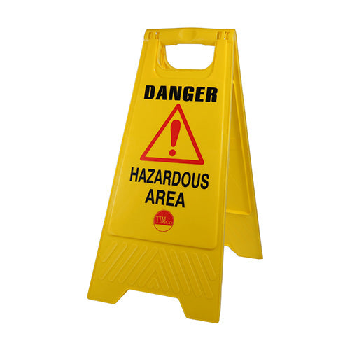 A-Frame Safety Sign - Danger Hazardous Area - 610 x 300 x 30