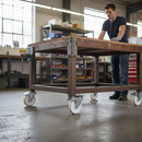 160mm Heavy Duty Braked Swivel Plate Castor with White Nylon Wheel