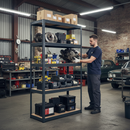 Heavy Duty Garage Shelving - 2130mm High - 200/280kg Capacity - Grey